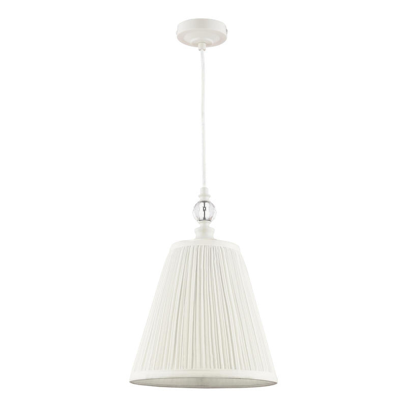 Laura Ashley Ellis Pendant Satin Cream and Crystal With Shade • LA3756389-Q