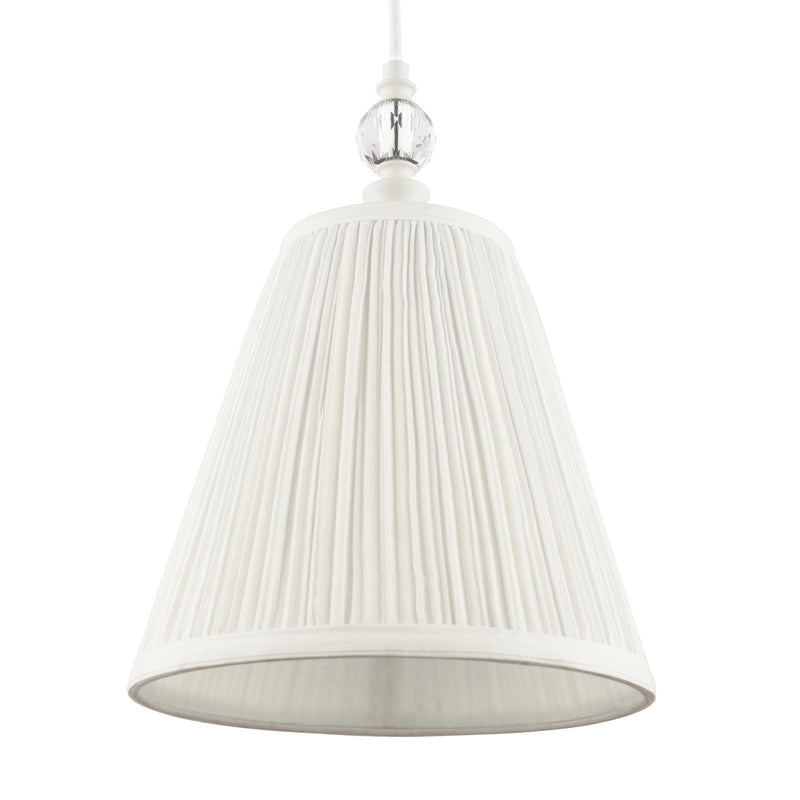 Laura Ashley Ellis Pendant Satin Cream and Crystal With Shade • LA3756389-Q