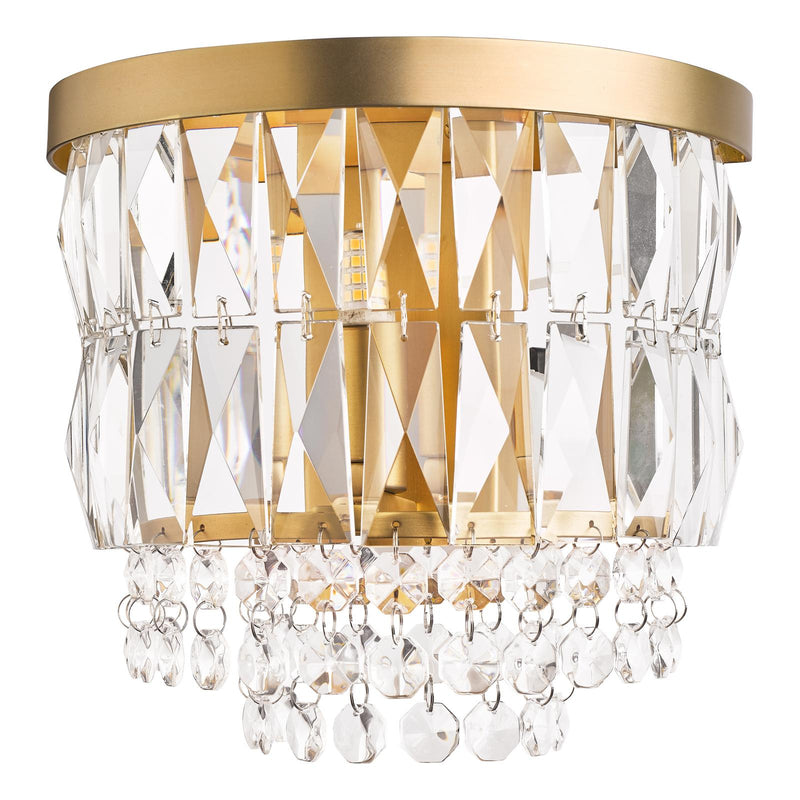 Laura Ashley Rhosill Wall Light Crystal and Matt Antique Brass • LA3756391-Q