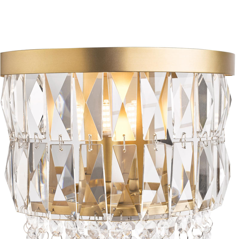 Laura Ashley Rhosill Wall Light Crystal and Matt Antique Brass • LA3756391-Q