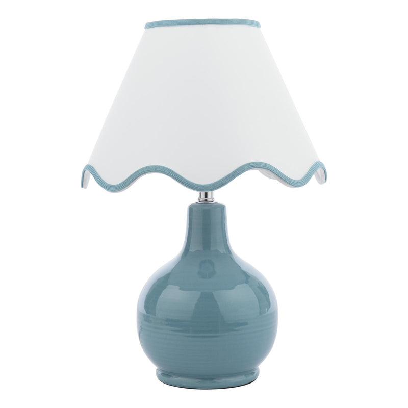 Laura Ashley Bramhope Table Lamp Blue Ceramic With Shade • LA3756394-Q