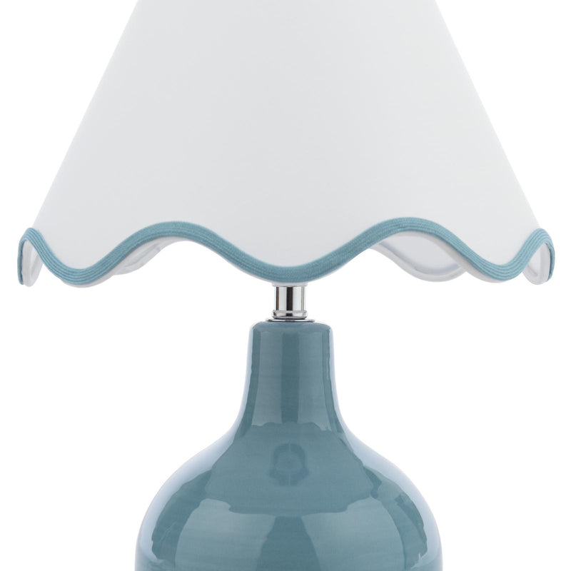 Laura Ashley Bramhope Table Lamp Blue Ceramic With Shade • LA3756394-Q