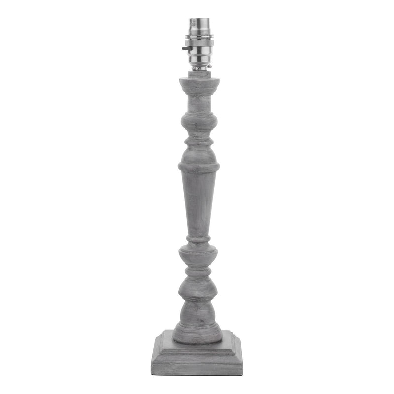 Laura Ashley Tate Table Lamp Distressed Grey and Polished Chrome Base Only • LA3756395-Q