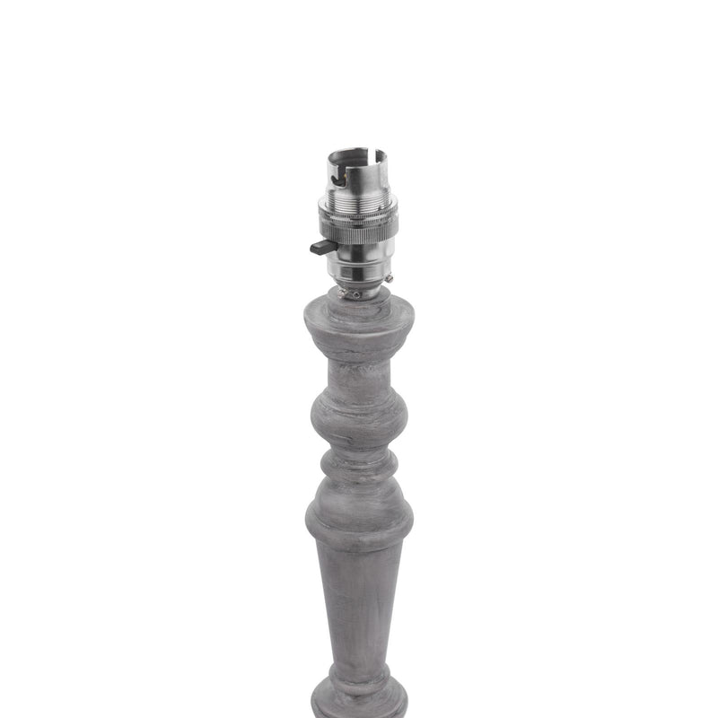 Laura Ashley Tate Table Lamp Distressed Grey and Polished Chrome Base Only • LA3756395-Q
