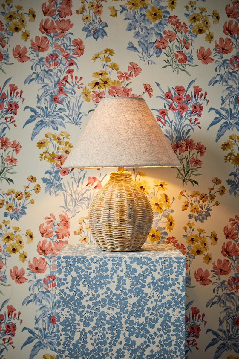 Laura Ashley Small Fernhill Table Lamp Matt Cream With Shade • LA3756396-Q