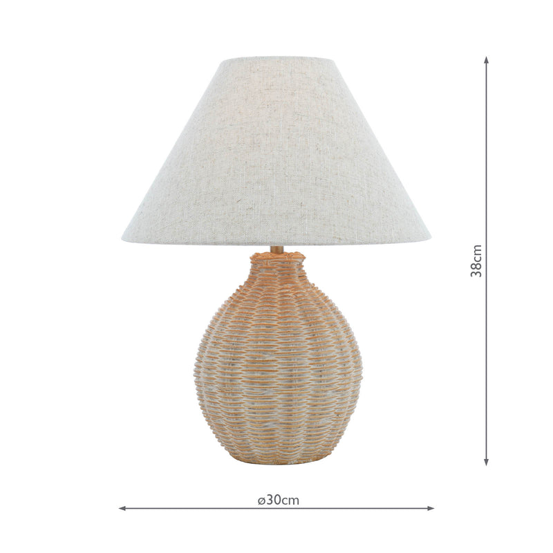 Laura Ashley Small Fernhill Table Lamp Matt Cream With Shade • LA3756396-Q