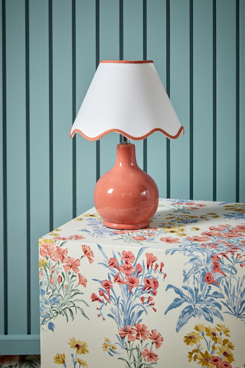 Laura Ashley Bramhope Table Lamp Terracotta Ceramic With Shade • LA3756403-Q