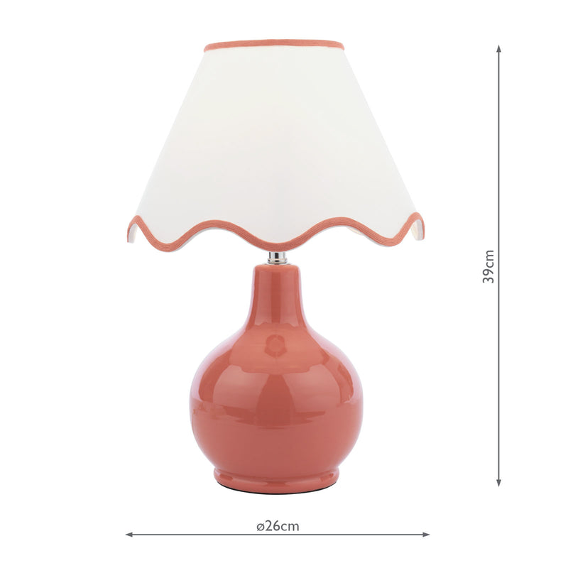 Laura Ashley Bramhope Table Lamp Terracotta Ceramic With Shade • LA3756403-Q