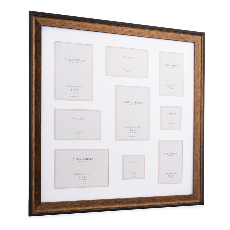 Laura Ashley Cara Photo Frame Mottled Bronze With 9 Apertures • LA3756422-Q