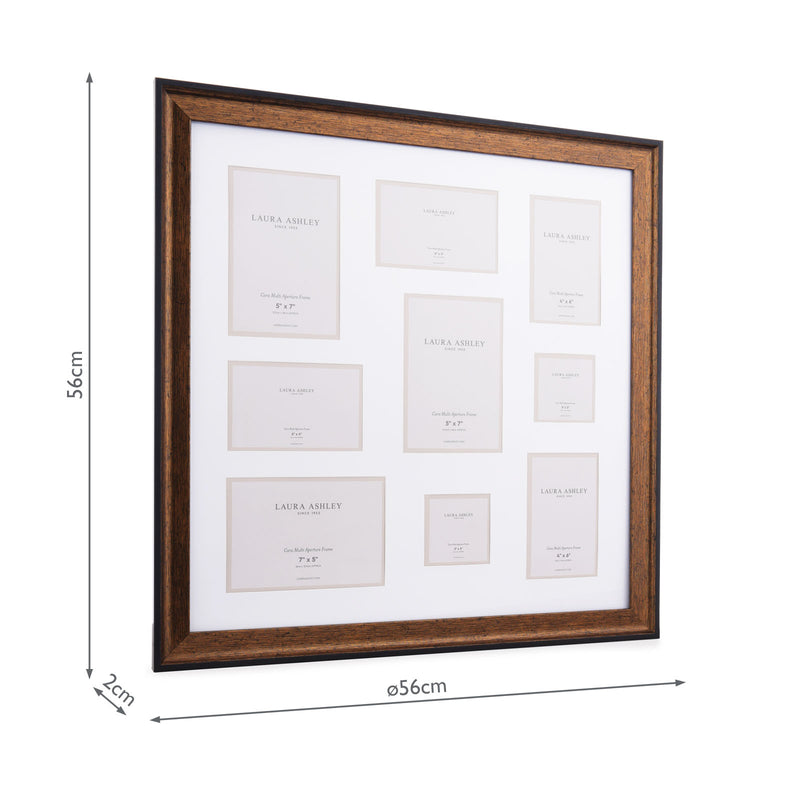 Laura Ashley Cara Photo Frame Mottled Bronze With 9 Apertures • LA3756422-Q