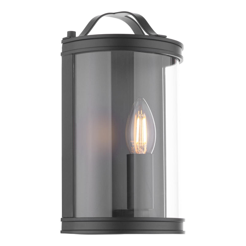 Laura Ashley Harrington Wall Light Matt Black and Glass • LA3756423-Q