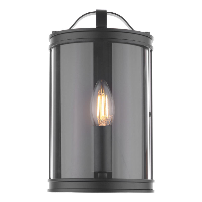 Laura Ashley Harrington Wall Light Matt Black and Glass • LA3756423-Q