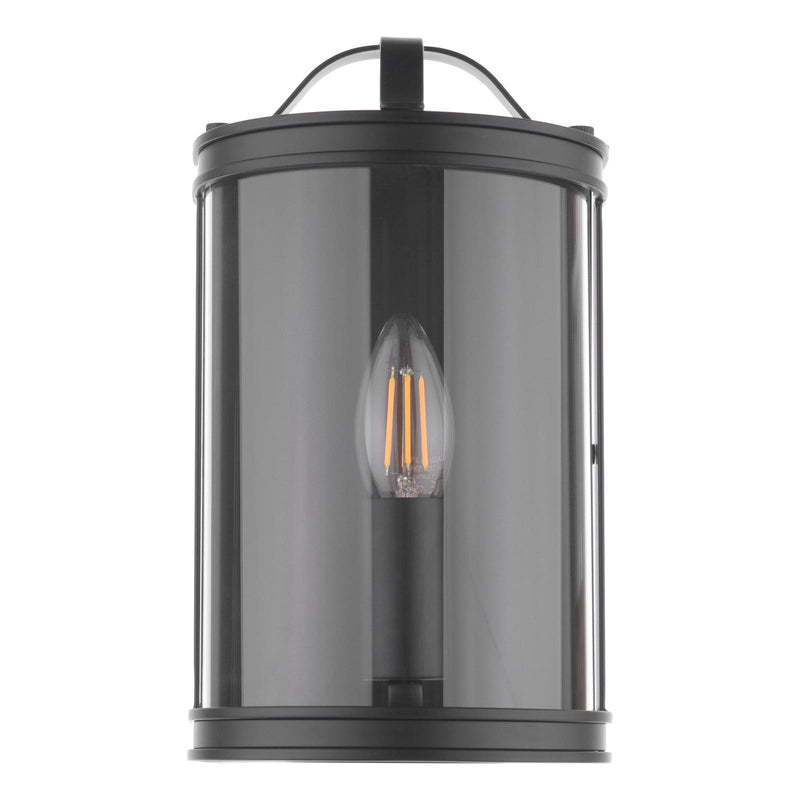 Laura Ashley Harrington Wall Light Matt Black and Glass • LA3756423-Q