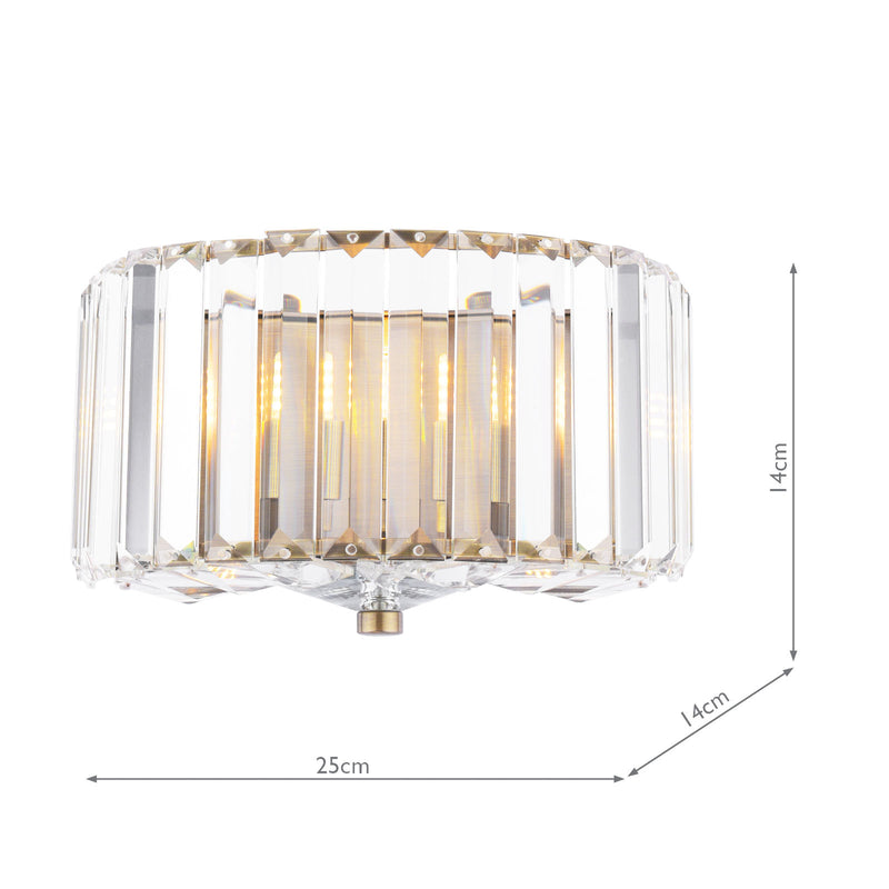 Laura Ashley Fernhurst Wall Light Crystal and Antique Brass • LA3756454-Q