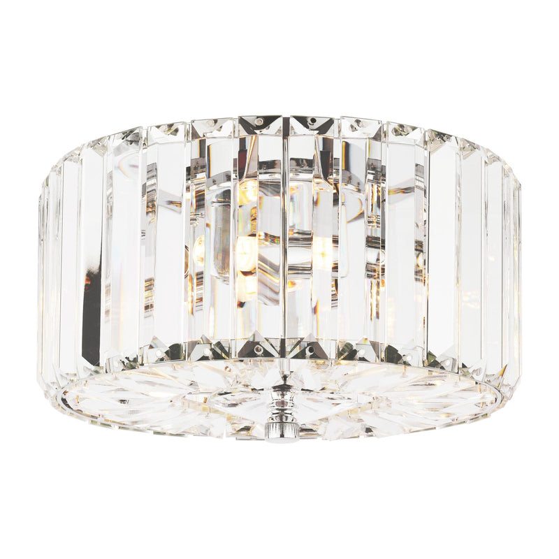 Laura Ashley Fernhurst Small 3 Light Flush Crystal and Polished Chrome • LA3756456-Q