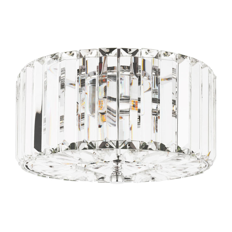 Laura Ashley Fernhurst Small 3 Light Flush Crystal and Polished Chrome • LA3756456-Q