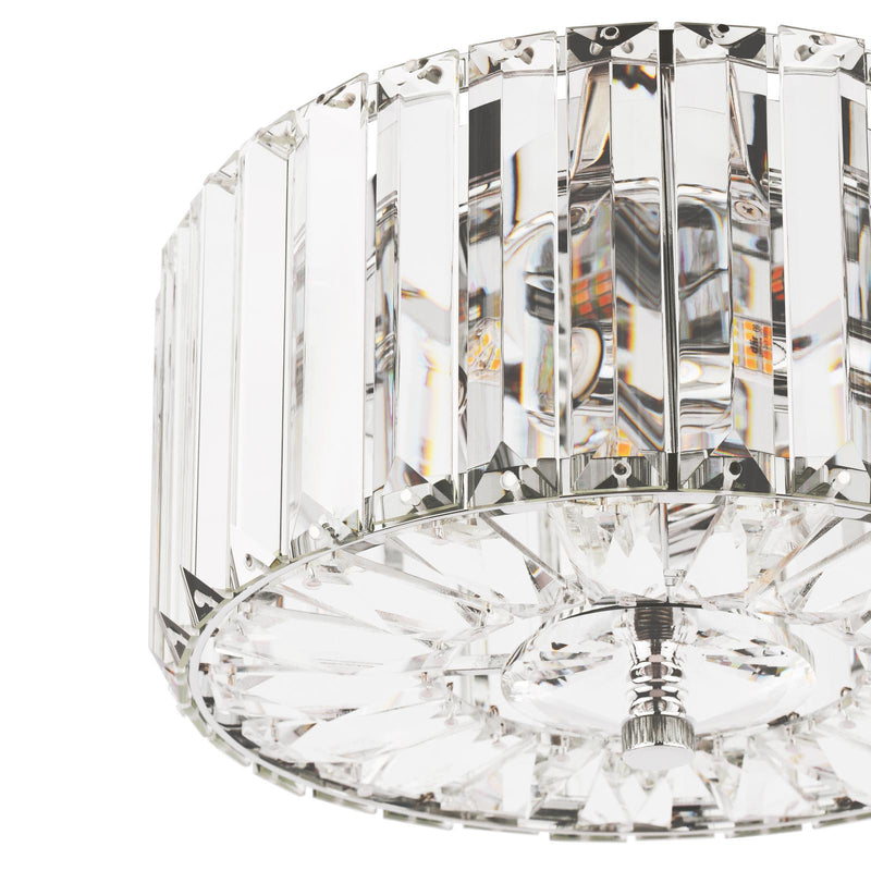 Laura Ashley Fernhurst Small 3 Light Flush Crystal and Polished Chrome • LA3756456-Q