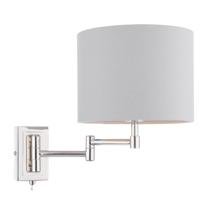 Laura Ashley Marlowe Wall Light Polished Nickel With Shade • LA3756459-Q
