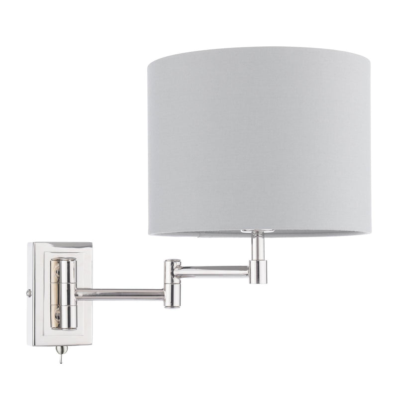 Laura Ashley Marlowe Wall Light Polished Nickel With Shade • LA3756459-Q