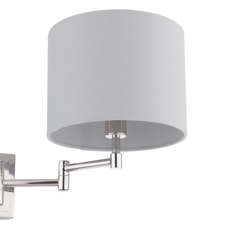 Laura Ashley Marlowe Wall Light Polished Nickel With Shade • LA3756459-Q