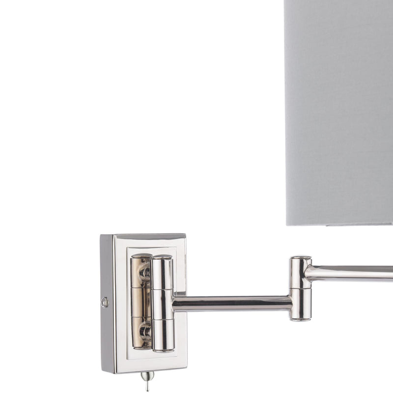 Laura Ashley Marlowe Wall Light Polished Nickel With Shade • LA3756459-Q