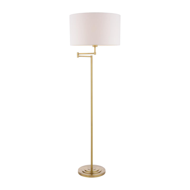 Laura Ashley Marlowe Floor Lamp Antique Brass With Shade • LA3756461-Q