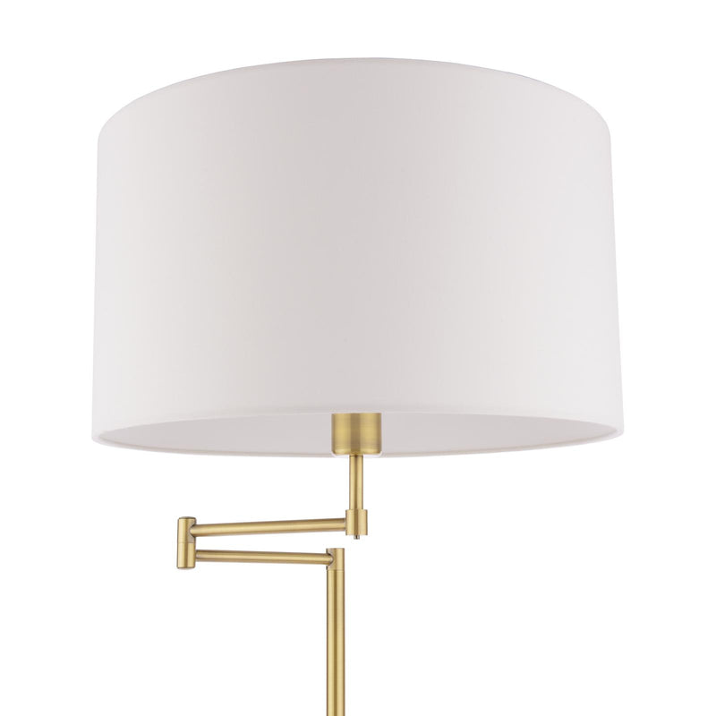 Laura Ashley Marlowe Floor Lamp Antique Brass With Shade • LA3756461-Q