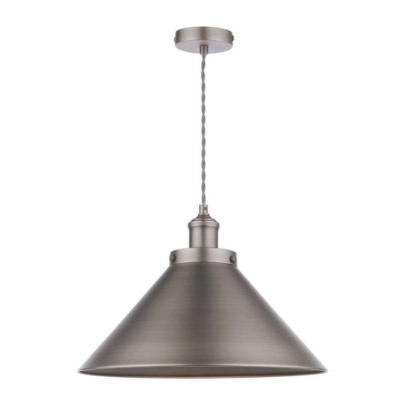 Laura Ashley Rufus Pendant Industrial Nickel • LA3756464-Q