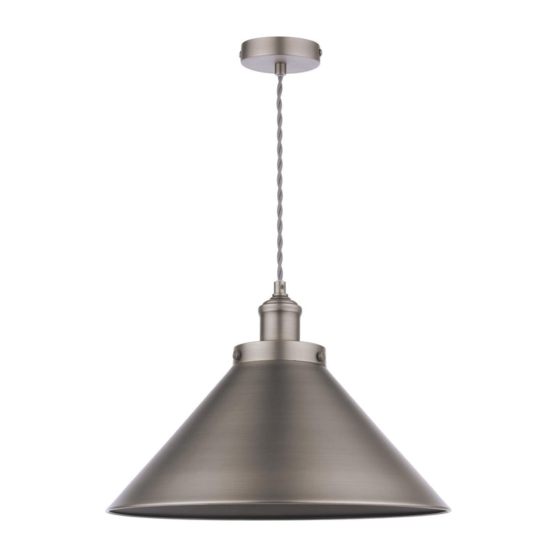 Laura Ashley Rufus Pendant Industrial Nickel • LA3756464-Q