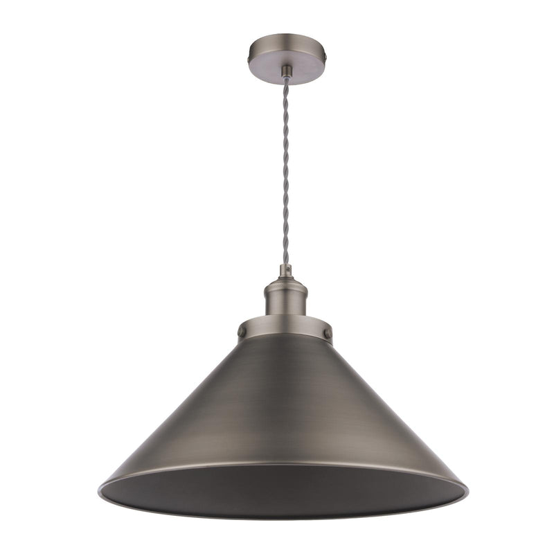 Laura Ashley Rufus Pendant Industrial Nickel • LA3756464-Q