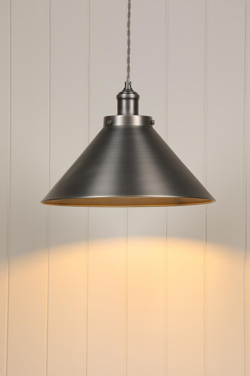 Laura Ashley Rufus Pendant Industrial Nickel • LA3756464-Q