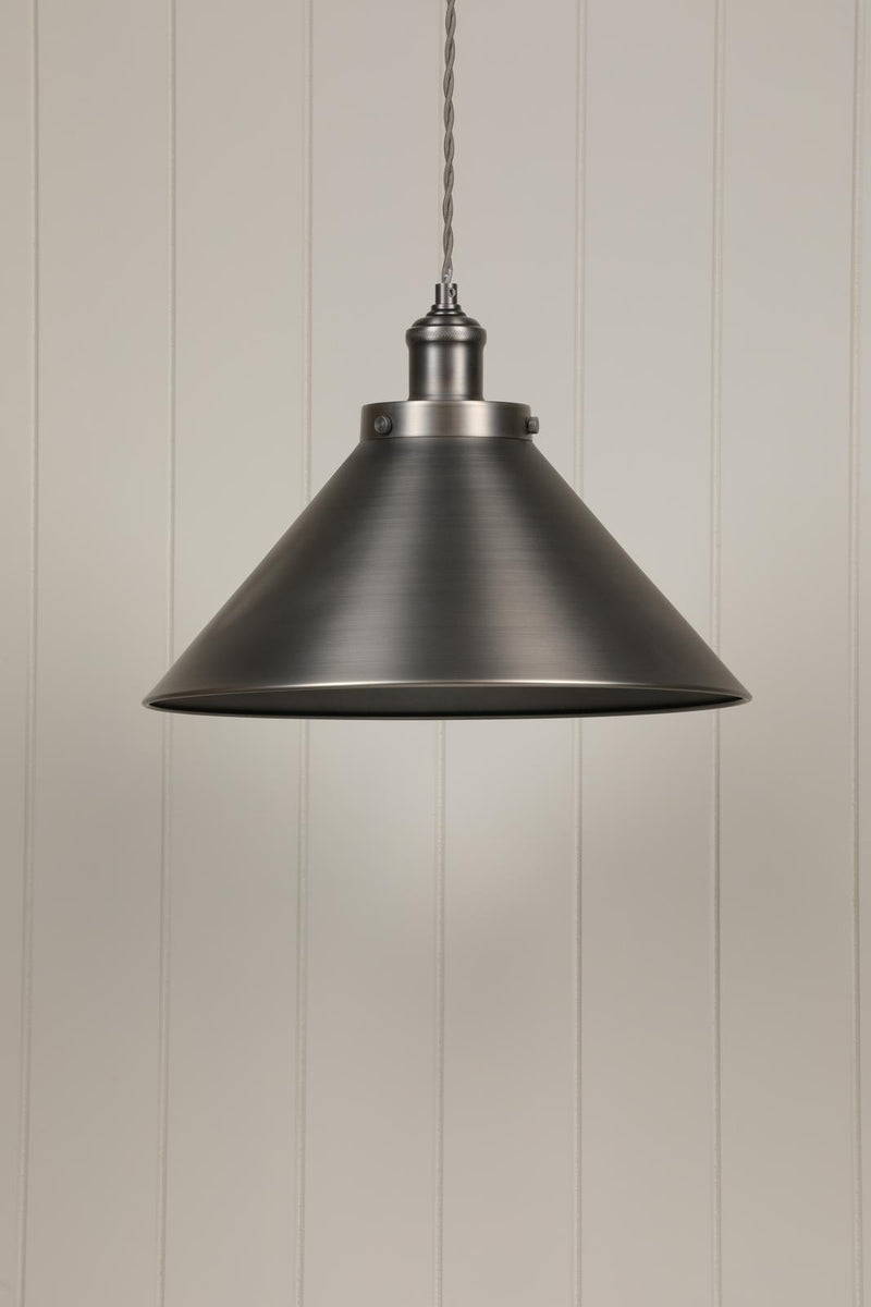 Laura Ashley Rufus Pendant Industrial Nickel • LA3756464-Q