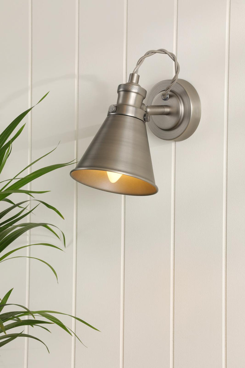Laura Ashley Rufus Single Spotlight Industrial Nickel • LA3756465-Q