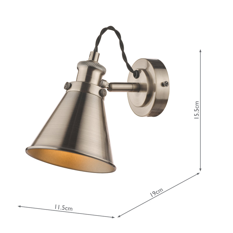 Laura Ashley Rufus Single Spotlight Industrial Nickel • LA3756465-Q