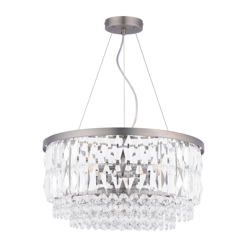 Laura Ashley Rhosill 4 Light Pendant Crystal and Aged Pewter • LA3756466-Q