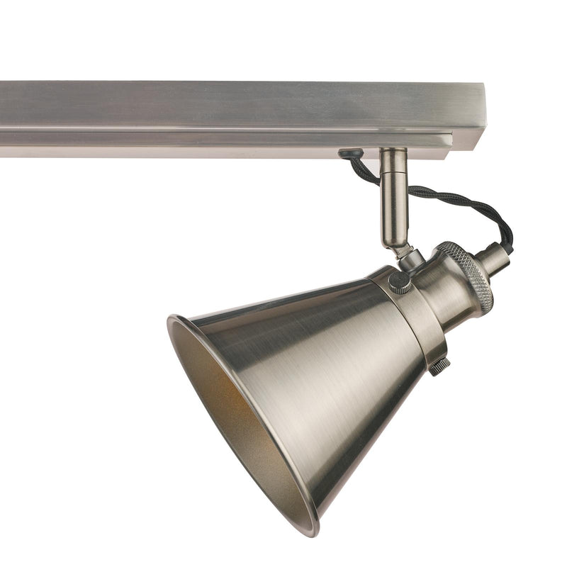 Laura Ashley Rufus 3 Light Bar Spotlight Industrial Nickel • LA3756474-Q