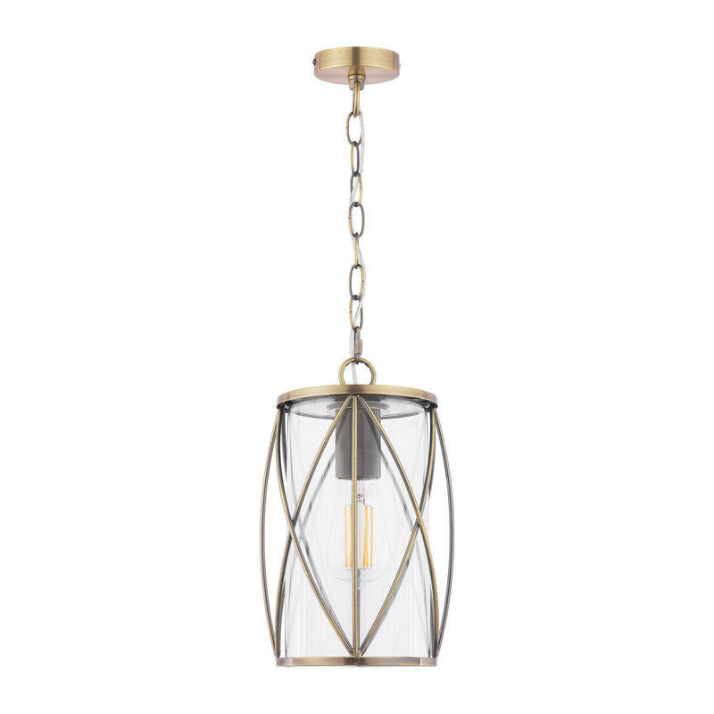 Laura Ashley Beckworth Ceiling Lantern Antique Brass and Glass • LA3756486-Q