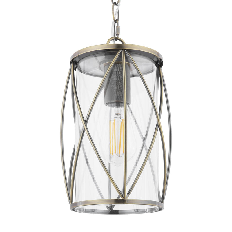 Laura Ashley Beckworth Ceiling Lantern Antique Brass and Glass • LA3756486-Q