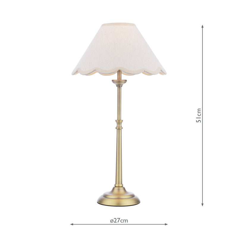 Laura Ashley Cordwell Table Lamp Matt Antique Brass With Shade • LA3756487-Q