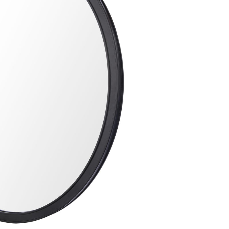 Laura Ashley Harrington Mirror Matt Black and Mirror 60cm • LA3756497-Q