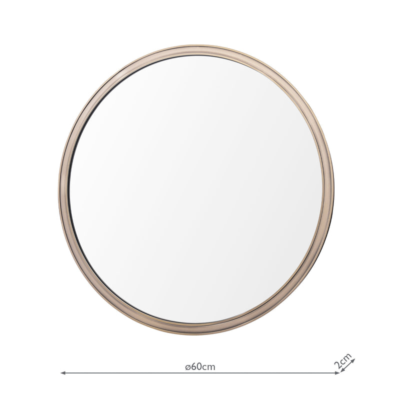 Laura Ashley Harrington Mirror Antique Brass and Mirror 60cm • LA3756498-Q