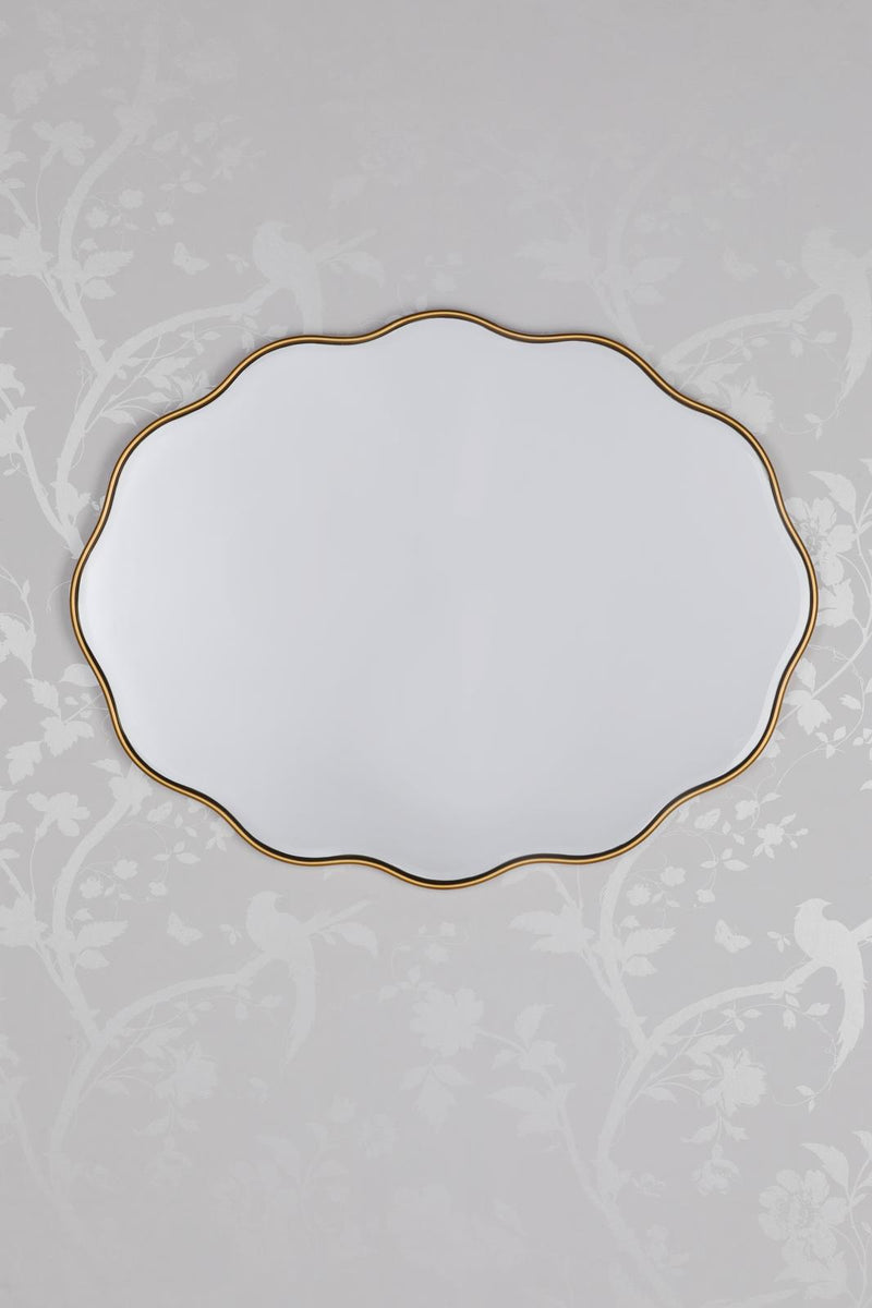 Laura Ashley Medora Oval Mirror Matt Gold 71 X 55cm • LA3756499-Q