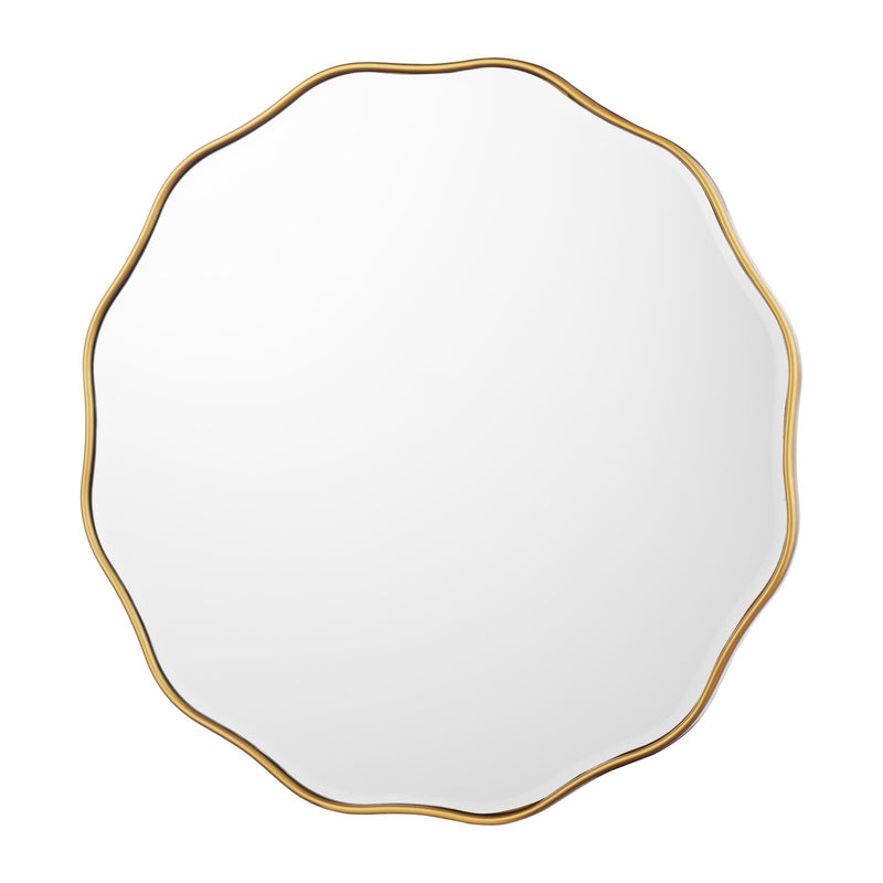 Laura Ashley Medora Round Mirror Matt Gold 60cm • LA3756500-Q