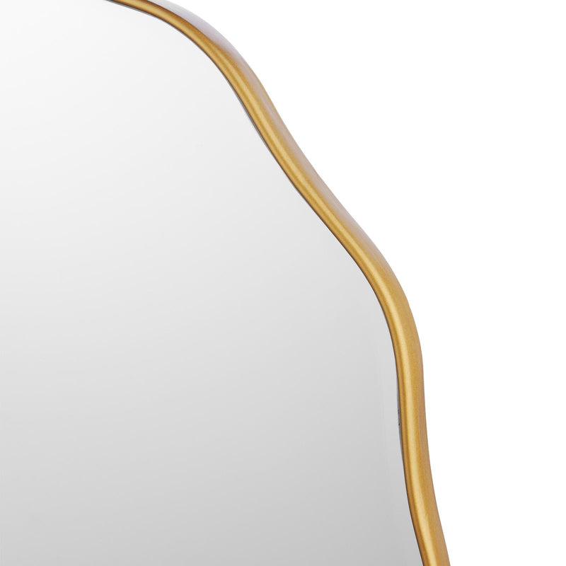 Laura Ashley Medora Round Mirror Matt Gold 60cm • LA3756500-Q
