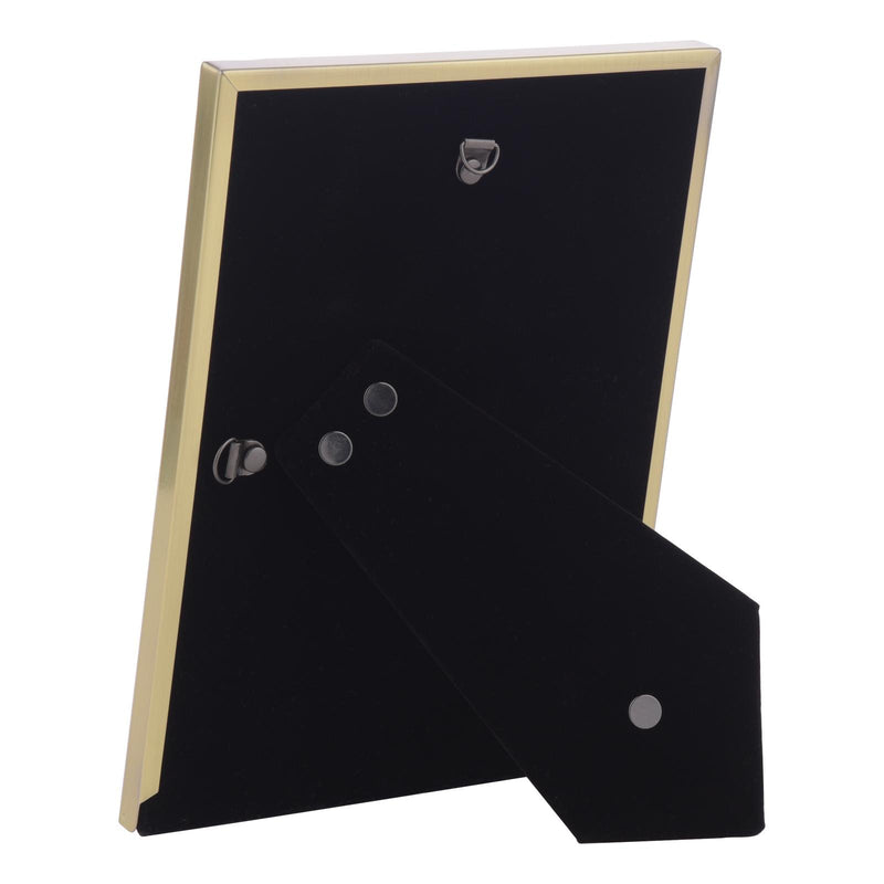 Laura Ashley Harrison Photo Frame Brushed Brass and Blue 4" x 6" • LA3756505-Q