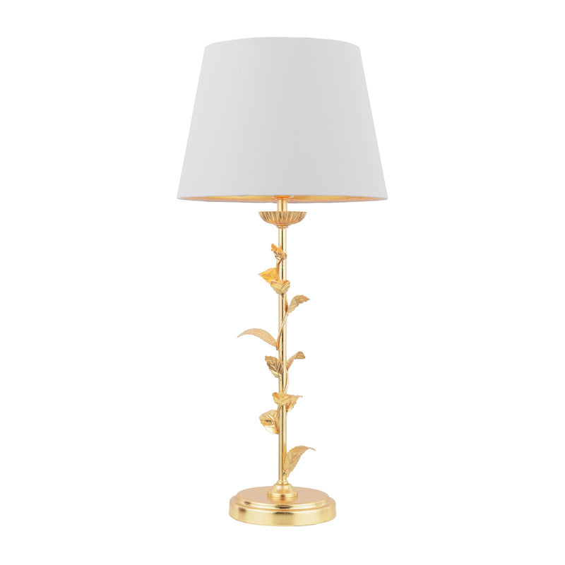 Laura Ashley Halton Table Lamp Distressed Gold Leaf With Shade • LA3756507-Q