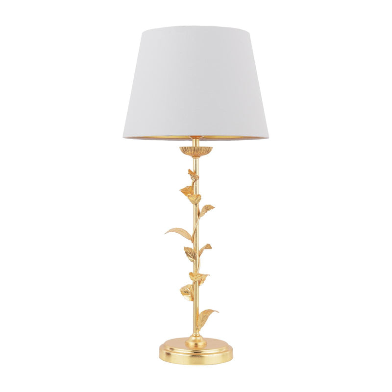 Laura Ashley Halton Table Lamp Distressed Gold Leaf With Shade • LA3756507-Q