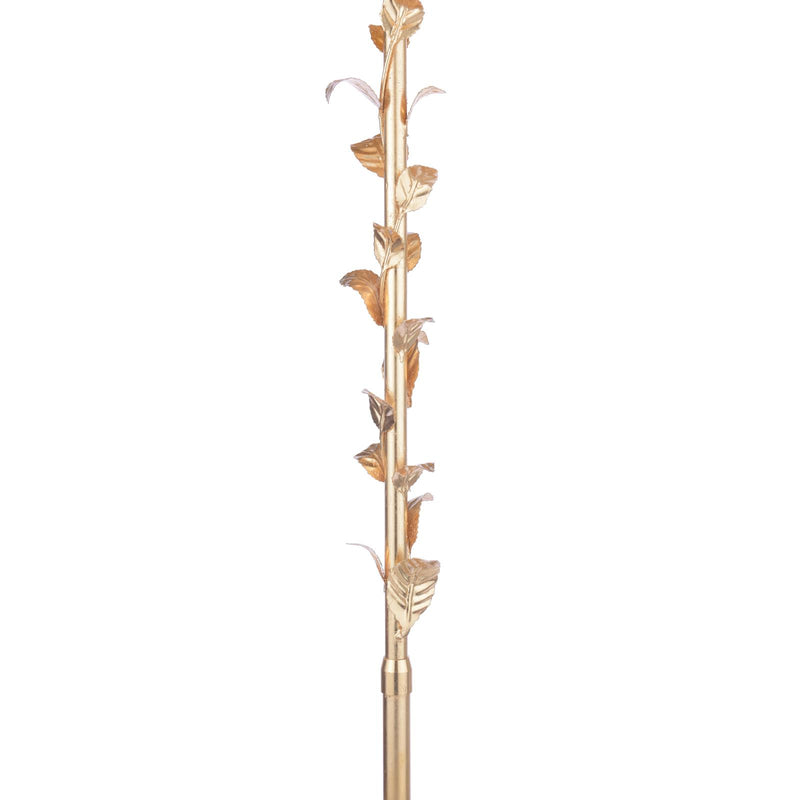 Laura Ashley Halton Floor Lamp Distressed Gold Leaf With Shade • LA3756508-Q
