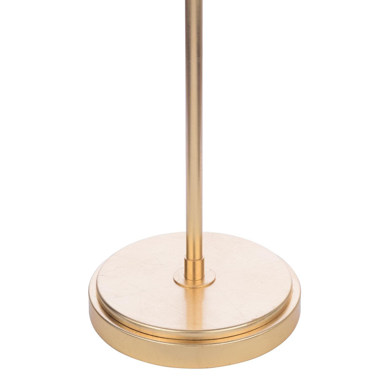Laura Ashley Halton Floor Lamp Distressed Gold Leaf With Shade • LA3756508-Q