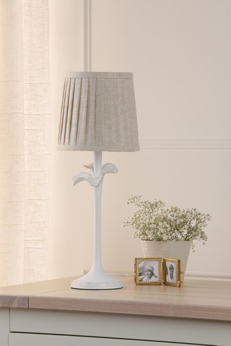 Laura Ashley Eleni Table Lamp Matt White With Shade • LA3756510-Q